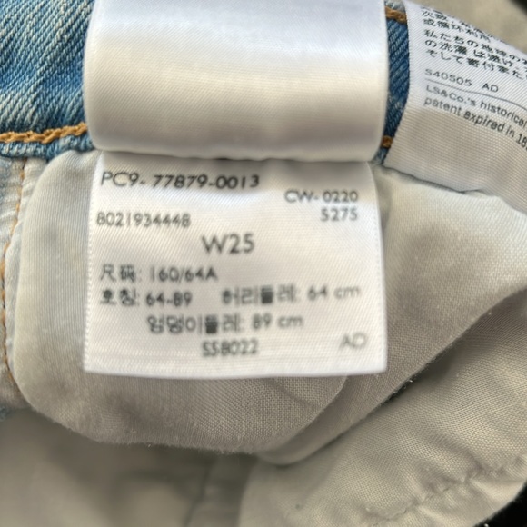 Levi rib cage shorts size 25 - Picture 4 of 4